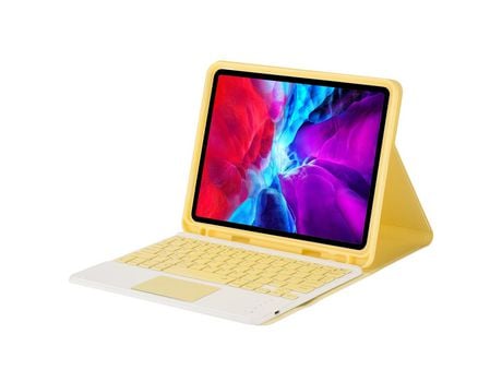 Capa e Teclado Bluetooth YKCLOUD Ps97C para 2018&2017iPad/Pro9.7/Air2 (Inglês - Amarelo)