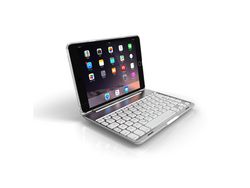 Capa e Teclado Bluetooth YIMGOTTA F8Sm para iPad Mini1/2/3 (Inglês - Prata)