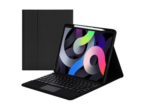 Capa e Teclado Bluetooth YKCLOUD Hk132C para iPad Pro12.92021/2020/2018 (Inglês - Preto)
