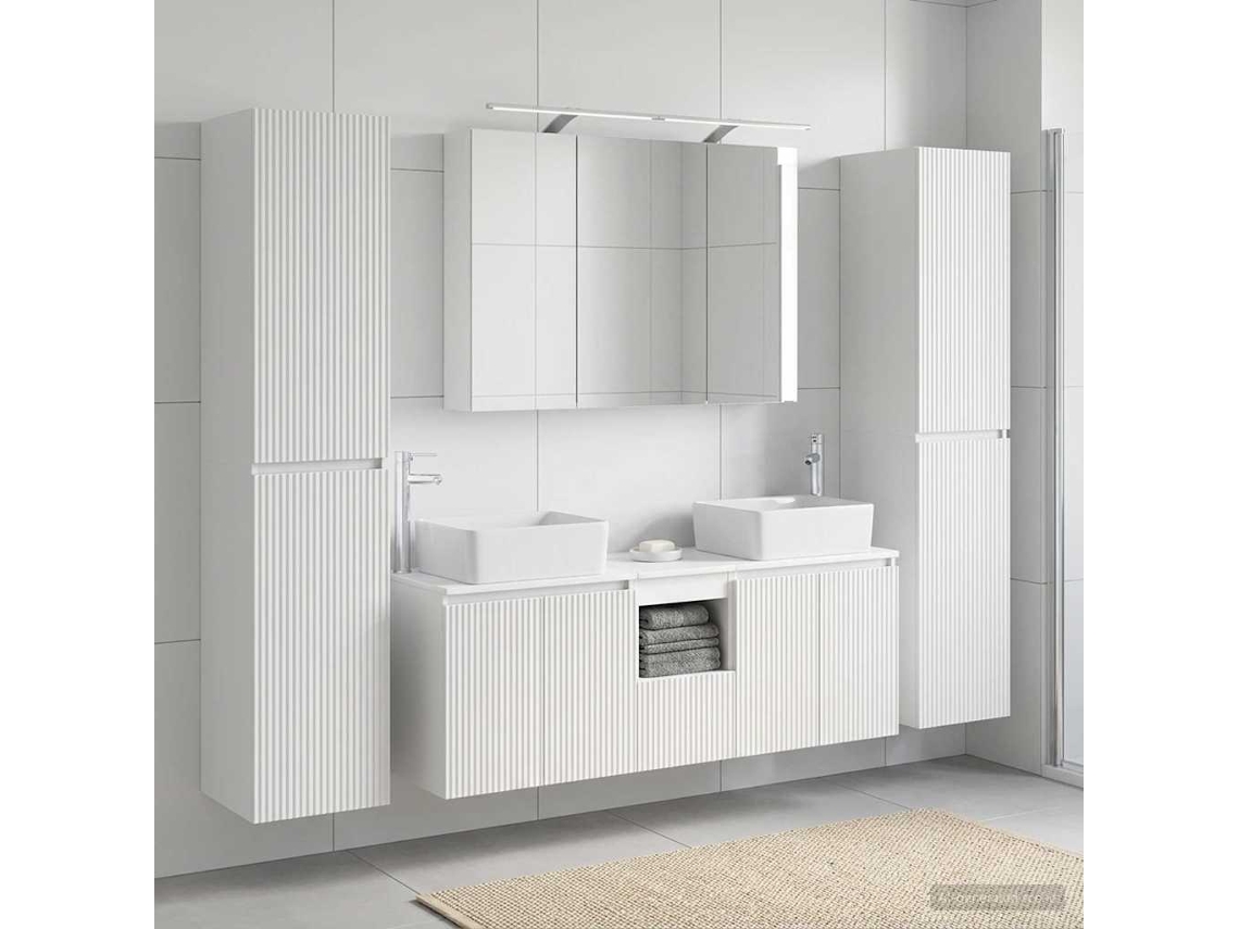 Vidaxl Conjunto De Móveis Para Banheiro 6 Unid. Branco