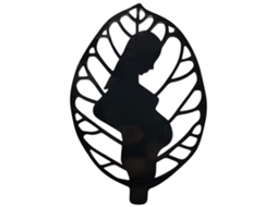 Adorno de Silhueta de Metal Preto para Decoração Casa