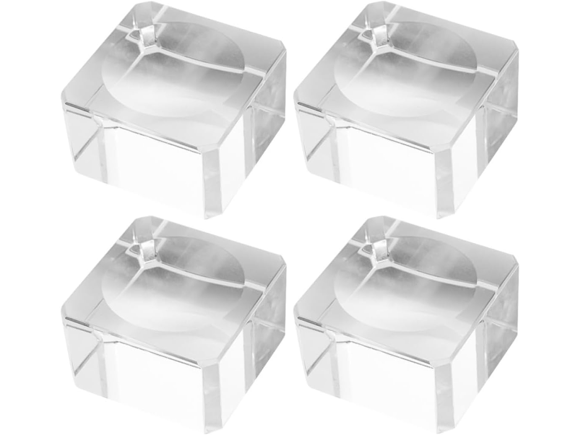 Suporte Para Bola De Cristal Transparente Garneck, Base Quadrada Oca De 3cm Para Exibir Esferas, Pedestal Para Globo De