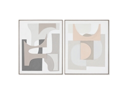 Pintura Em Casa Esprit Abstrato Urbana 82,3 X 4,5 X 102 Cm (2 Unidades)