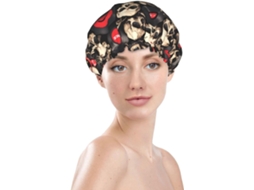Touca De Banho Feminina, Reutilizável, Impermeável, Dupla Camada, Com Elástico, Ideal Para Cabelos Longos, Perfeita Para
