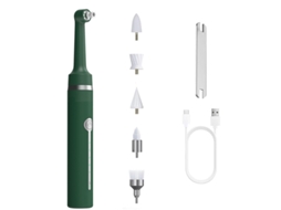 Polidor De Dentes, Para Limpeza E Branqueamento Dentário, Recarregável, Com 5 Cabeças De Escova, 5 Modos ,luz Led. Verde Hexinyigjly