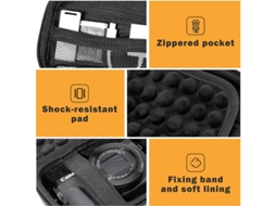 Bolsa Para Canon G7 X Mark Il/iil Proteção Contra Terremotos (preto)