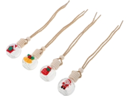 Conjunto de 4 frascos difusores de fragrância para carro em vidro/perigos