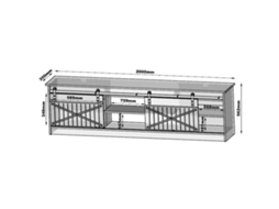 Móvel de Tv CAMA MEBLE Granero Rtv Wot Laminado Madeira Mdf Aglomerado 200x56,7x35 cm