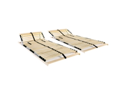 Vidaxl Estrados De Ripas 2 Pcs Com 28 Ripas 7 Zonas 80x200 Cm