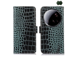 Capa De Celular Xiaomi 15 Ultra Com Acabamento Em Couro De Crocodilo E Camada Superior Em Couro Bovino