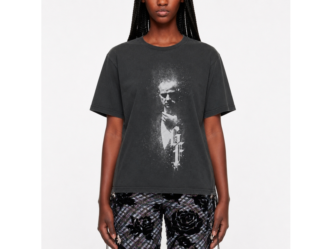 Rockinstone The Godfather Don Corleone Black T-shirt Size:m