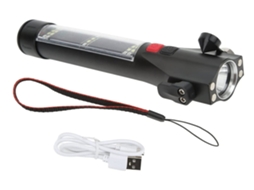 Lanterna BISBISOUS Lv-T02 Solar Led 7 Modos de Trabalho Ip46 À Prova D'Água Preto VIGA EUROPE