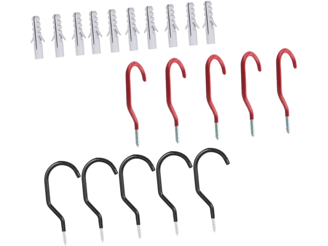 Conjunto De 10 Ganchos Parede Para Bicicletas, Com Revestimento Antide