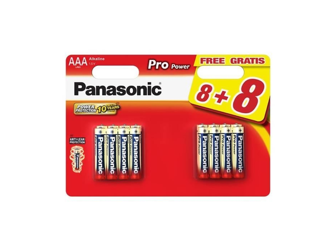 16 Baterias Pro Power Lr03 8+8 Gratuitas PANASONIC