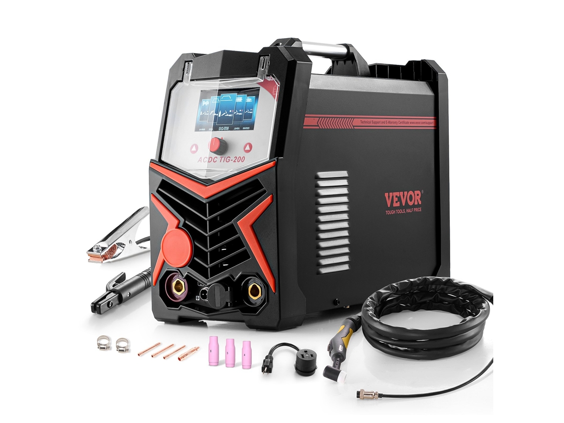 Máquina de Solda VEVOR Tig 6 em 1 (Ca/cc Por Impulsos por Pontos - 430x210x360 mm)
