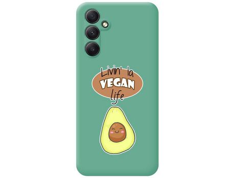 Capa para Samsung Galaxy A54 5G TUMUNDOSMARTPHONE Silicone Líquida Desenhos Vegan Life Verde