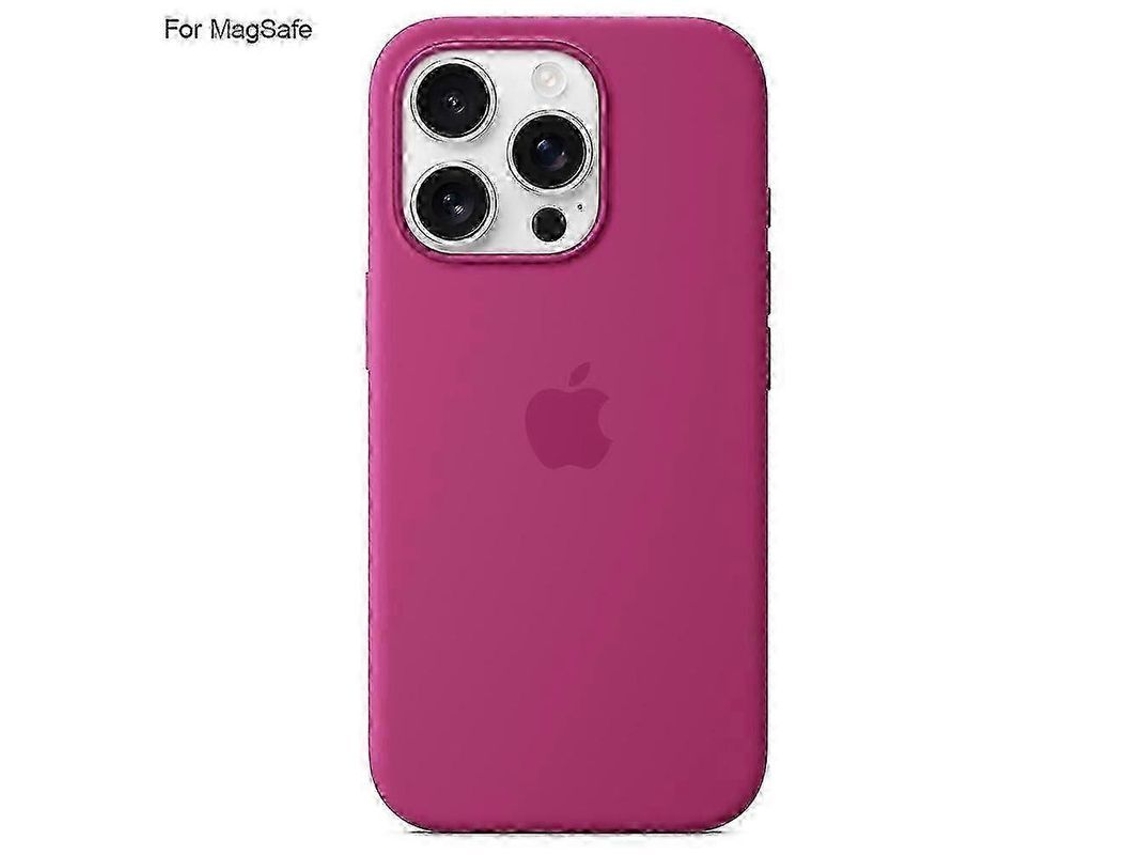 Capinha para iPhone 16 Pro compatível com MagSafe, silicone líquido, popover de indução, rosa
