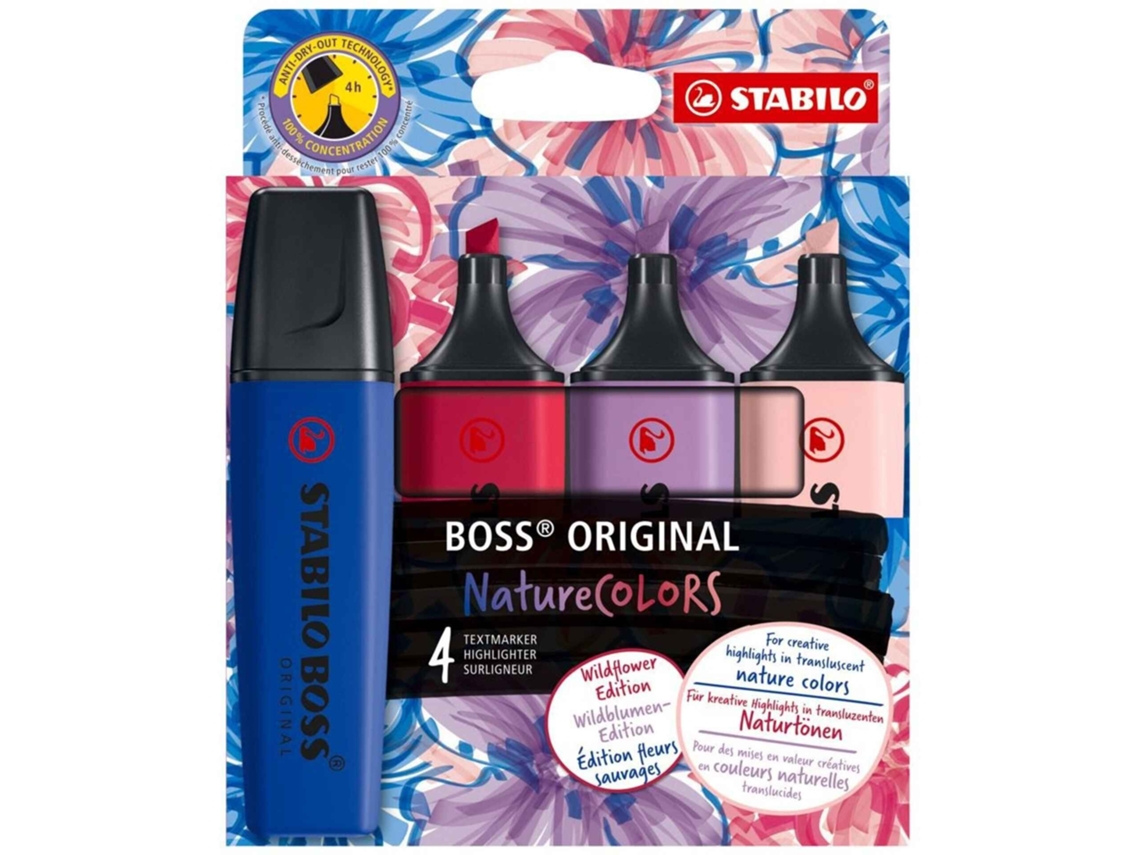 Sublinhadores de Tinta Fluorescente STABILO Nature Colors