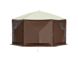 Tenda De Camping Pop Up 3,66x3,66m Com Janelas, Bolsa E Piquetes Tekmaquinas