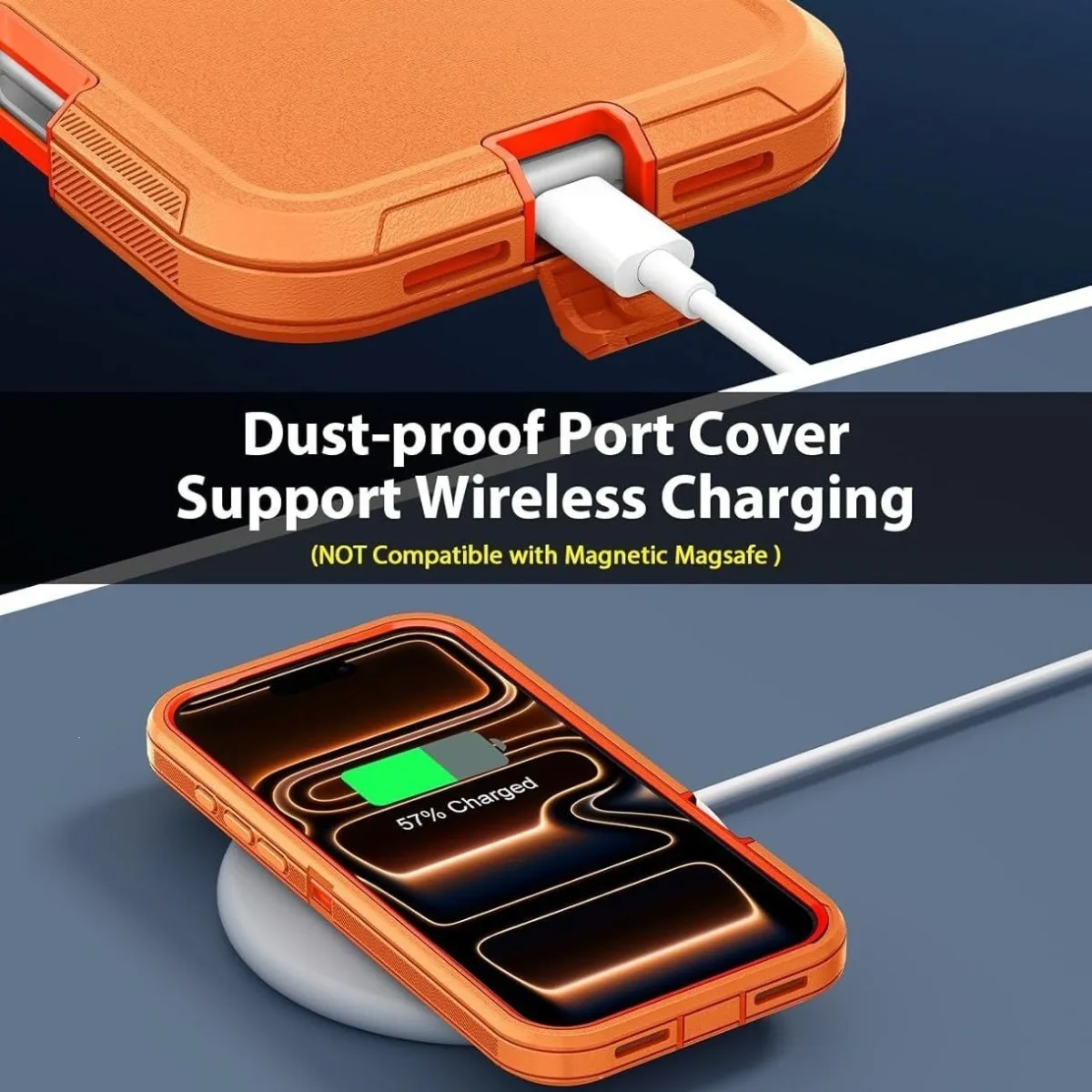(roxo-vermelho, Iphone 15 Pro Max) Capa Protetora Híbrida 3 Em 1 Ott Resistente A Impactos.