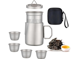 Conjunto De Chá Para Adultos 4 Peças Com Infusor De Chá Xícara De 50ml Ideal Para Casa, Piquen Gokoco