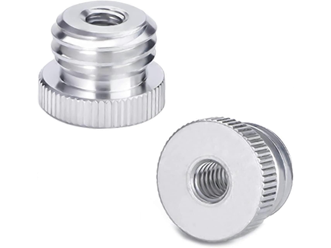 Adaptador de Rosca 1/4 para 5/8 para Nível Láser, metal anticorrosivo, 2 peças | S/MARCA