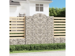 Vidaxl Cestos Gabião Arqueados 2pcs 200x50x220/240cm Ferro Galvanizado