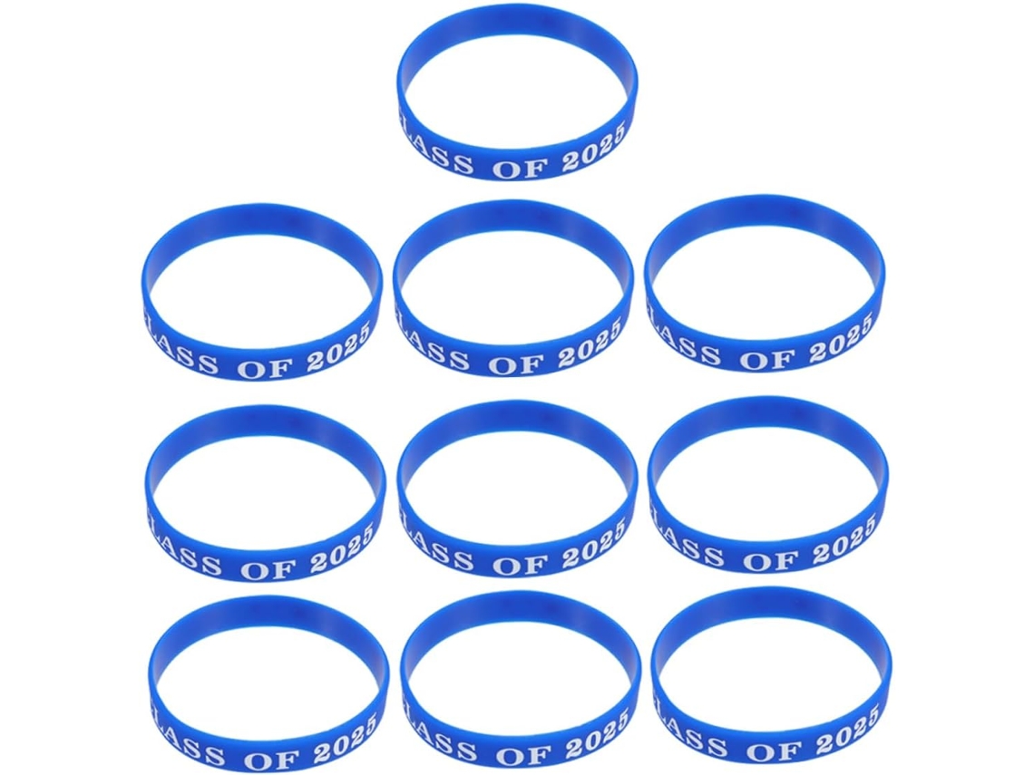 Nuobesty Conjunto De 10-pulseiras Formatura Para Acessórios Festa, Pulseiras Com Design Preto