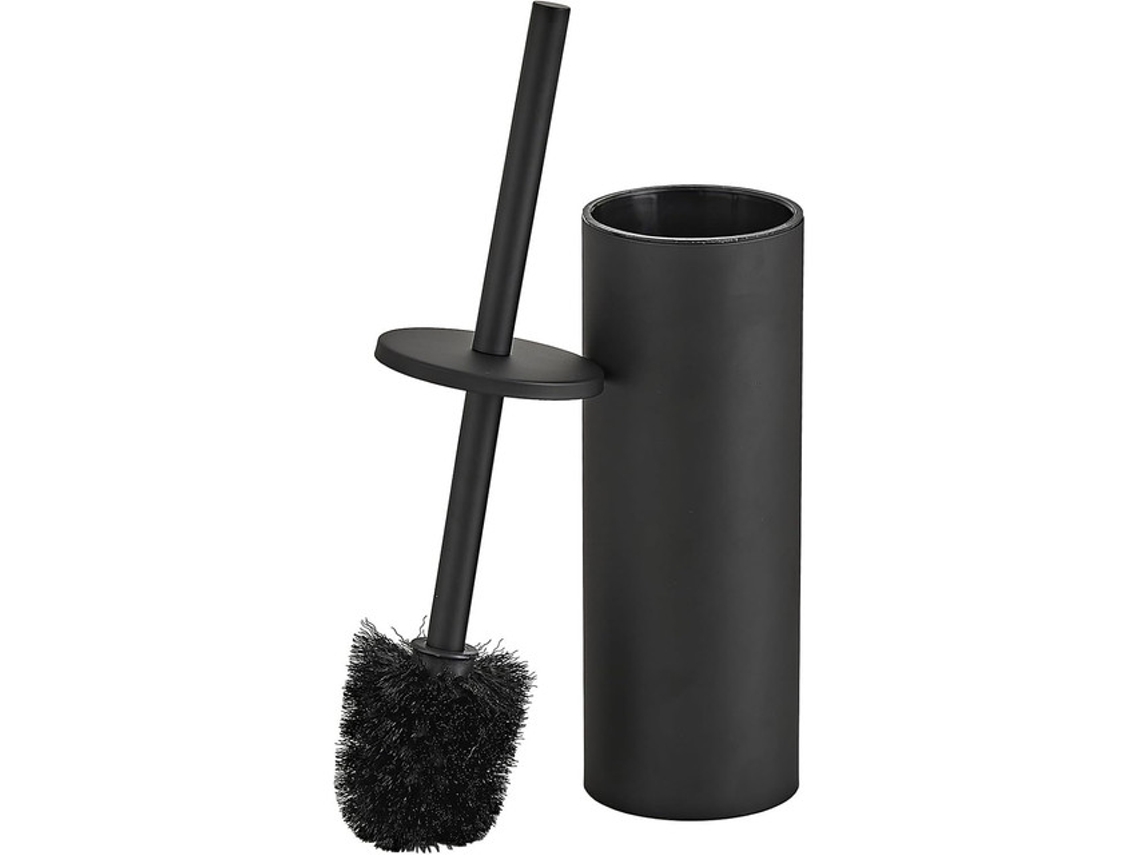 Escova Wc Com Tampa - Escova Sanita Com Suporte - Porta Escova Wc - Aço Inoxidável - Preto
