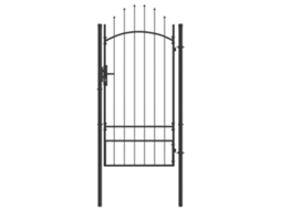 Vidaxl Portão De Jardim Woerden 200 X 100 Cm Aço Cinzeto Trancável