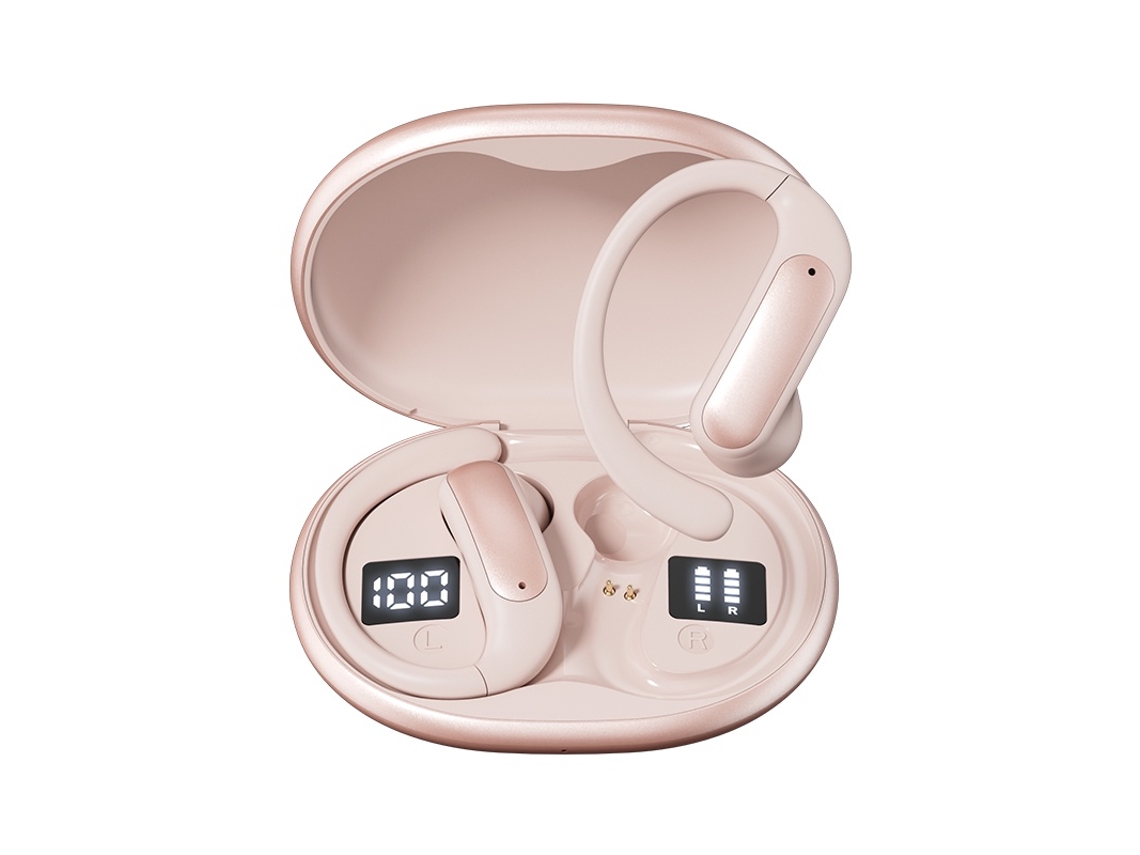 Fones De Ouvido Bluetooth 5.4 De Orelha Aberta, Som Estéreo Hi-fi, Conexão Estável, Bateria De Longa Duração, Ipx5 (rosa)