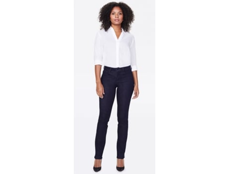Marilyn Reto Azul Escuro de Jeans Premium Petite Rinse NYDJ 34