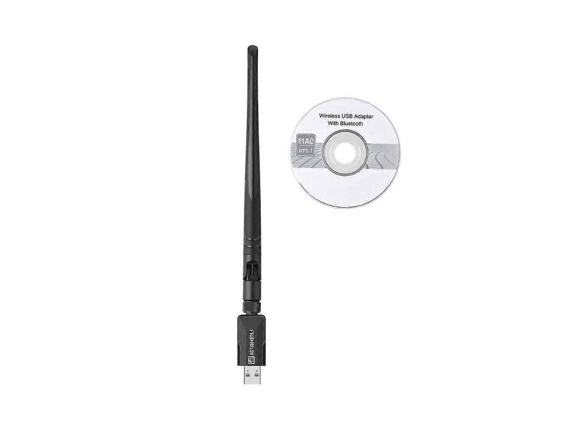 Placa De Rede Sem Fio Wifi De Alta Velocidade 1300 Mbps Usb 3.0 Bluetooth 5.1 Receptor 2.4g 5 Ghz Dual Band Wir Slowmoose