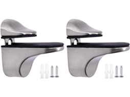 Suporte De Fixação Vidro Moderno E Ajustável Para Estante, Mesa De Cabeceira, Resistente E Fácil De Instalar Fixador