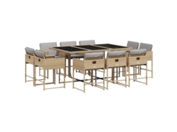 Garden Dining Set, Garden Dining Sets Vidaxl Bege Rattan / Vime (n/a)