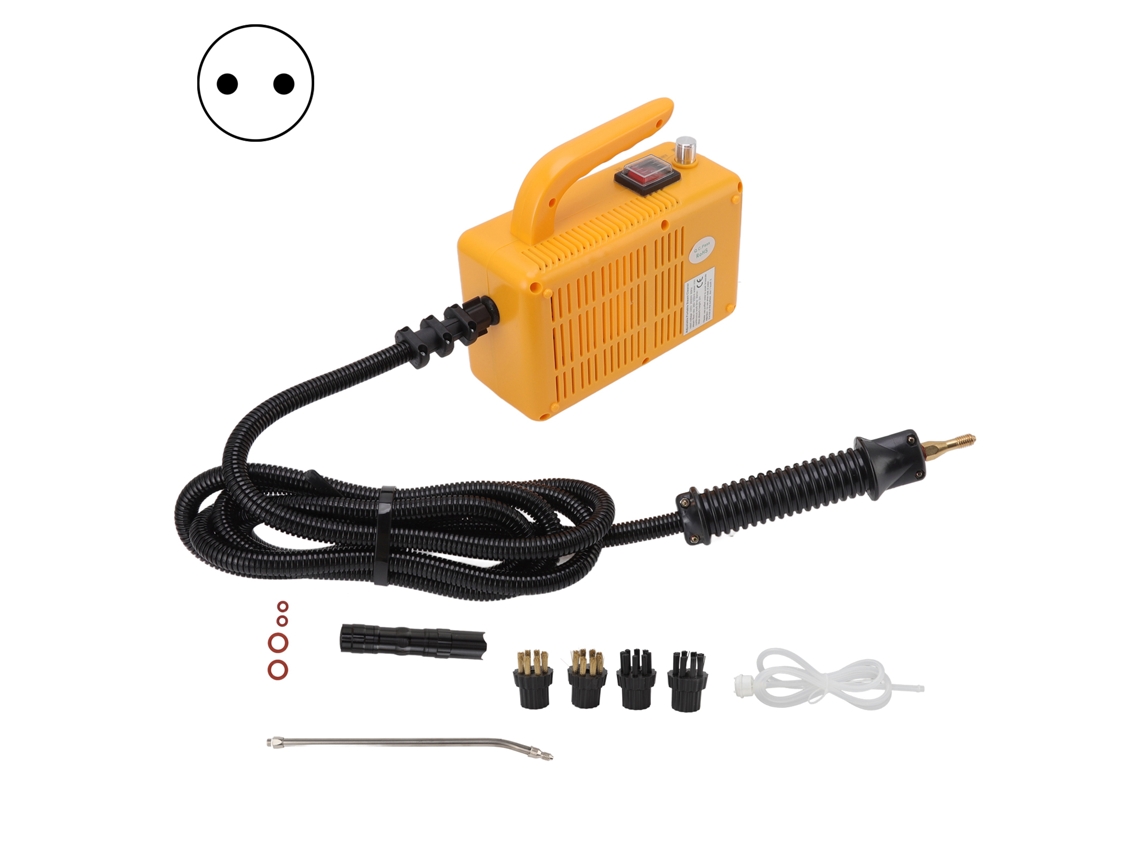 Vaporizador portátil de alta temperatura, vaporizador elétrico multifuncional para limpeza doméstica e automotiva, amarelo