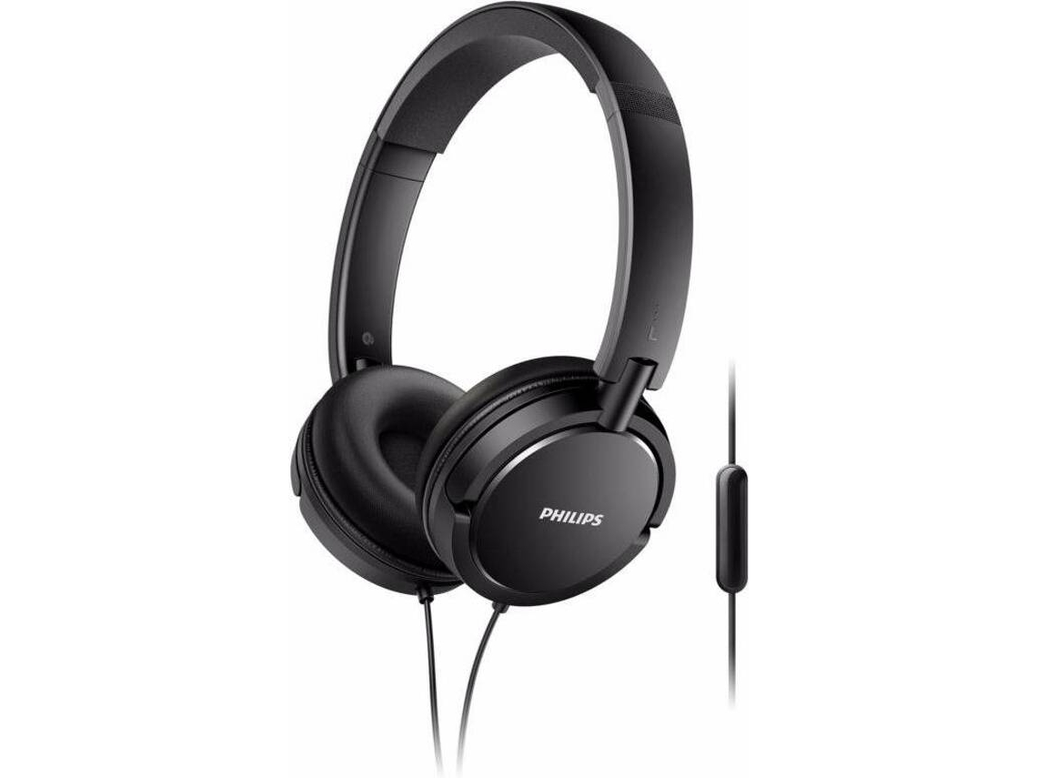 Auscultadores com Fio PHILIPS Shl5005 (On Ear - Microfone - Preto)