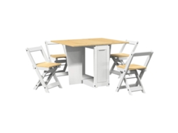 Dining Set, Dining Sets Vidaxl Branco Madeira De Pinho