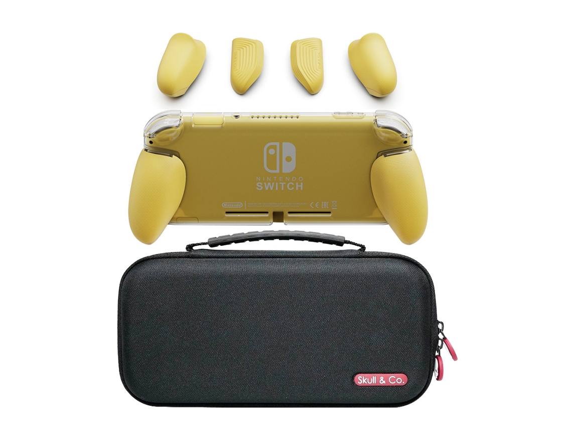 Gripcase Lite Bundle: uma Capa Protetora Confortável com Alças Intercambiáveis ​​para Todos os Tamanhos de Mão para Nintendo Switch Lite BRILVIBERA