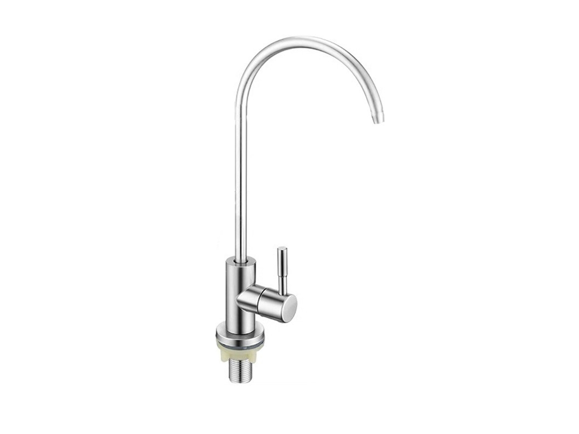 Torneira Filtro De Água Com Rotação 360°, Aço Inox 304, Prata, Conexão 1/2", Cozinha