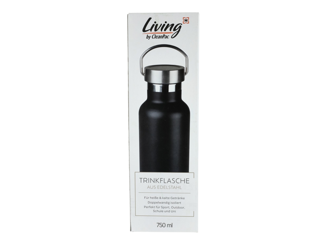 Garrafa de aço/ Preta/ 750 ml Brilvibera