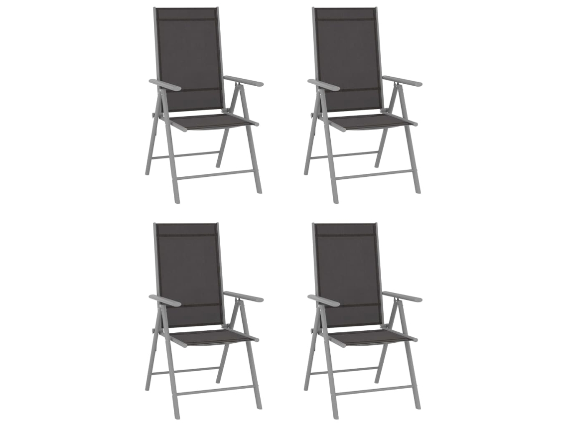Maison Exclusive - 5 Pcs Conjunto Jantar P/ Jardim Alumínio E Textilene Prateado