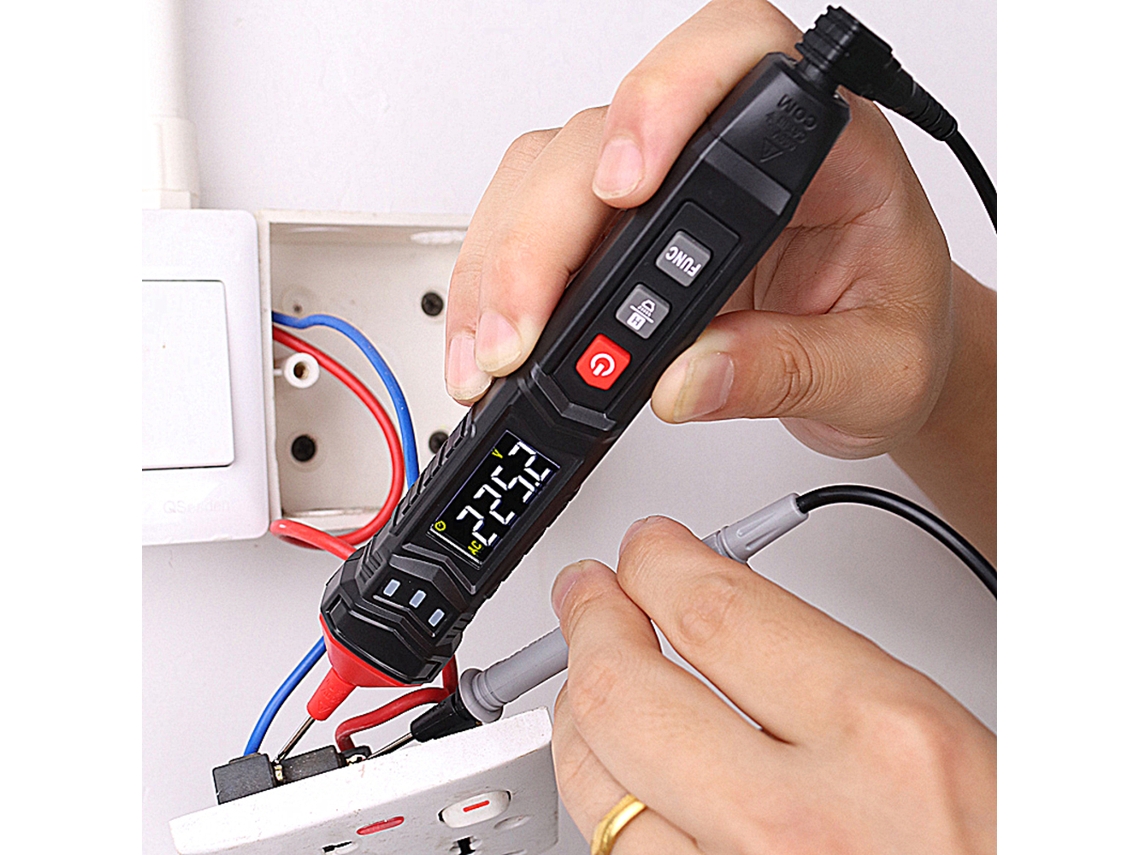 Testador Digital Caneta Habotest HT121, True RMS, Tensão, Resistência S/MARCA