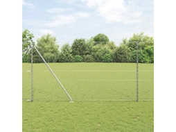 Vidaxl Cerca Hexagonal Com Poste 100 X 1,6 M Aço Galvanizado Prateado