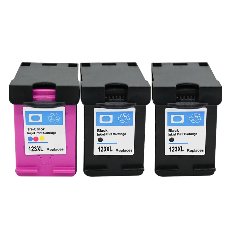 Bk Color 1pc 123xl Ink Cartridge for HP 123 for Deskjet 2620 2630 2632 2130 2132 2134 1110 1111 3630 3632 Officejet 3830 MDUG