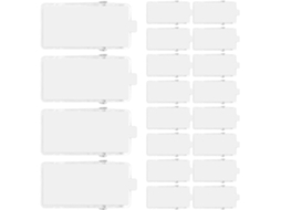 Pretyzoom 50 Clipes Mola Adesivos em Plástico Abs Transparente para Identificação de Crachás, Design Mola Ideal para