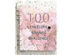 Pasta Para Poupança Com 100-envelopes Planejamento Orçamentário 50, Rosa