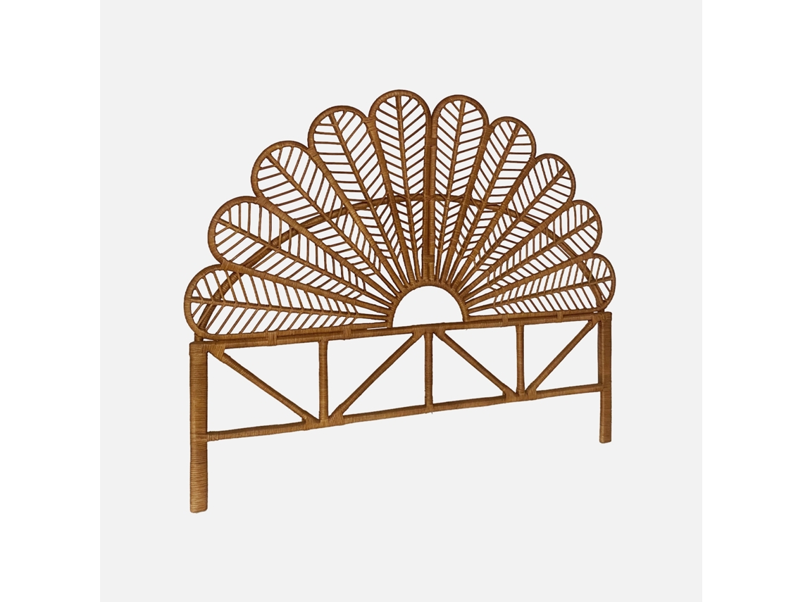 Cabeceira Para Cama Em Rotim Escuro