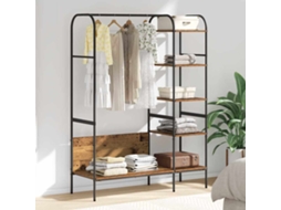 Vidaxl Suporte Para Roupas Carvalho Castanho 120 X 44 X 160 Cm