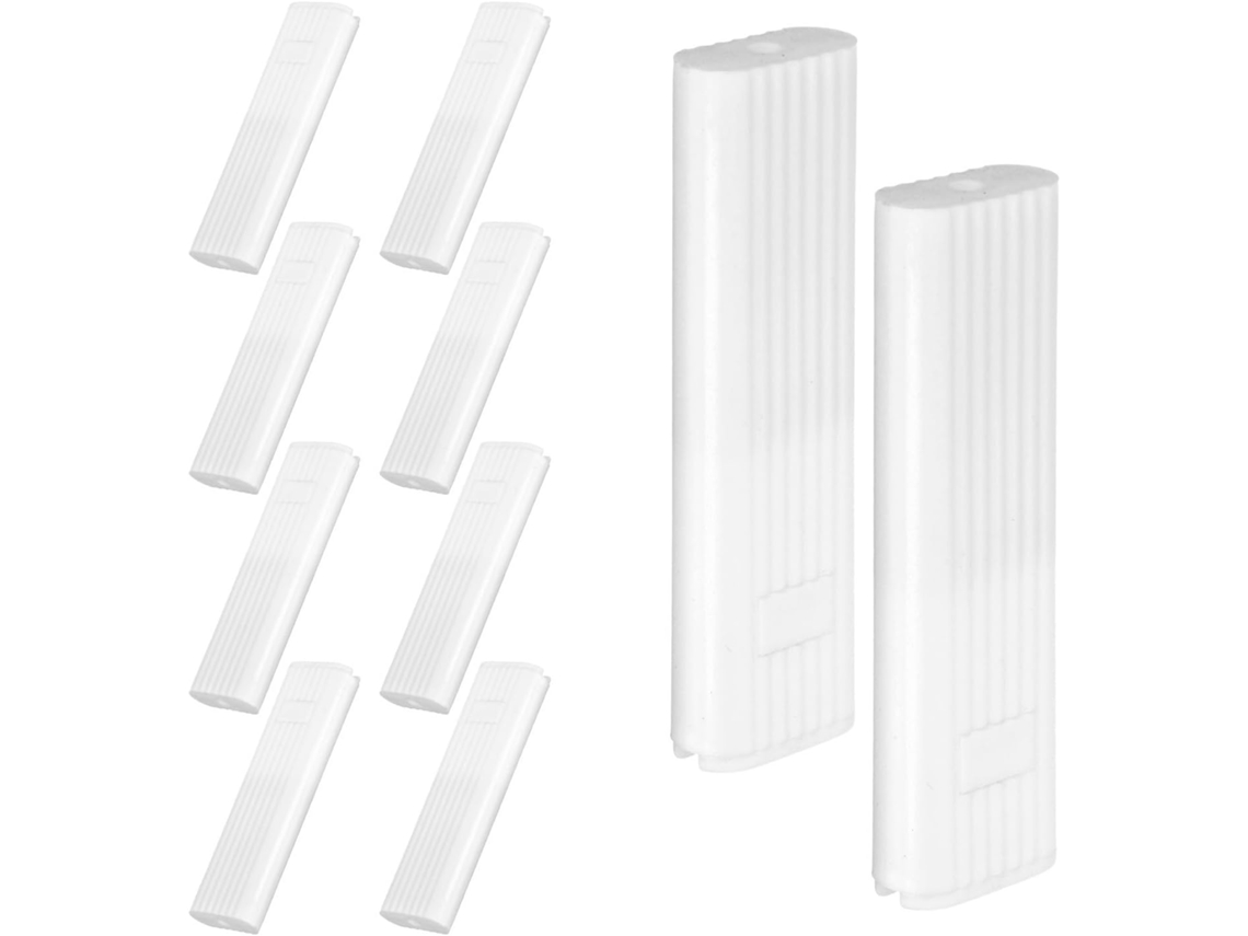 Pretyzoom Conjunto De 10 Tensores Corda Duráveis Para Persianas Verticais, Contrapeso De Pompons Brancos, Fácil